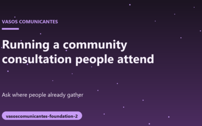 Strategies for Organizing Meaningful Community Consultations