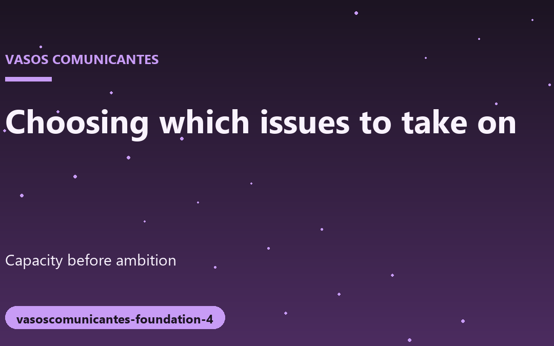 Rules of Engagement When Choosing Community Advocacy Projects